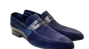 Mocassin Penny en Suède Corrente Marine