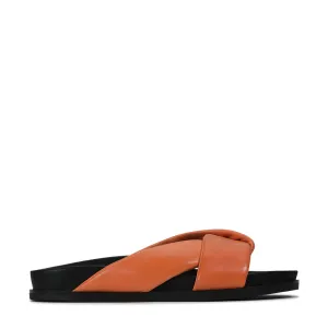SANDALES SLIDE EN CUIR CROISÉ