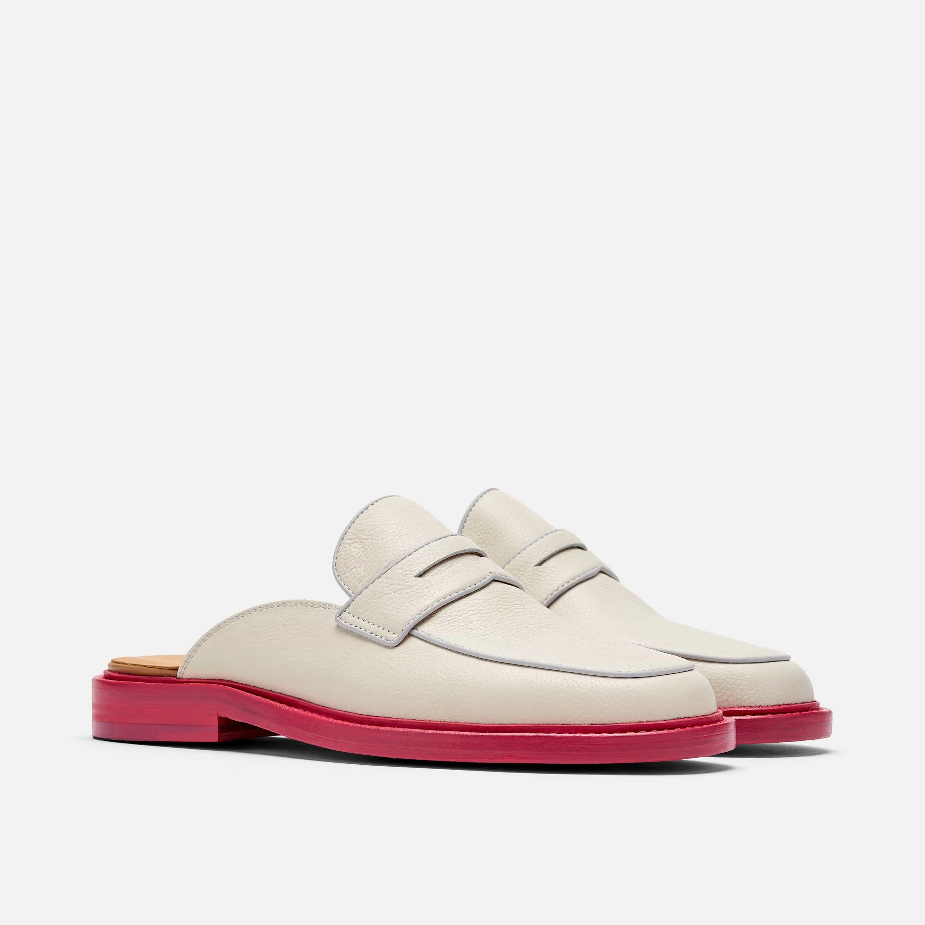 Mules Del Mar en Crème/Rose