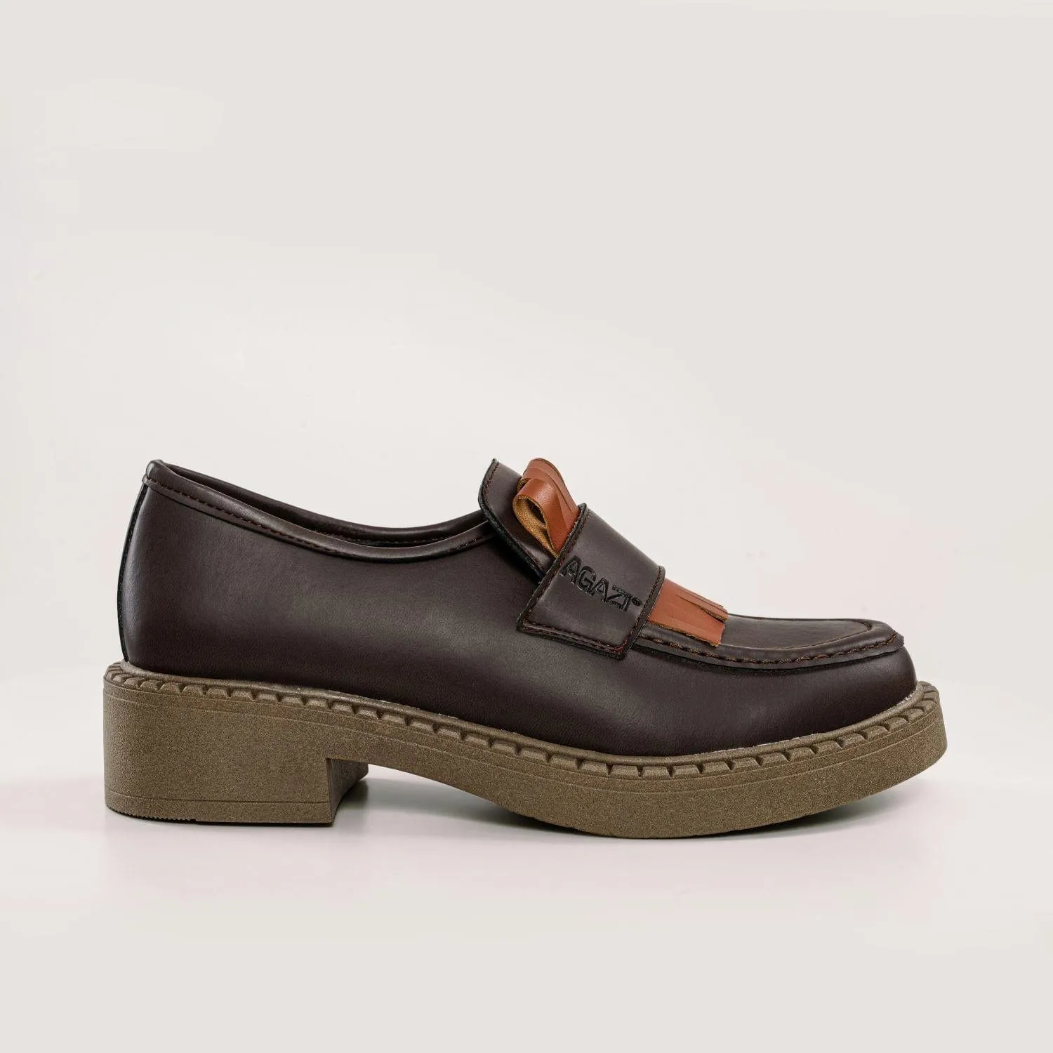 Diane Women's 3 en 1 Loafers Végans en Cuir Pomme | Semelle Chocolat & Noir