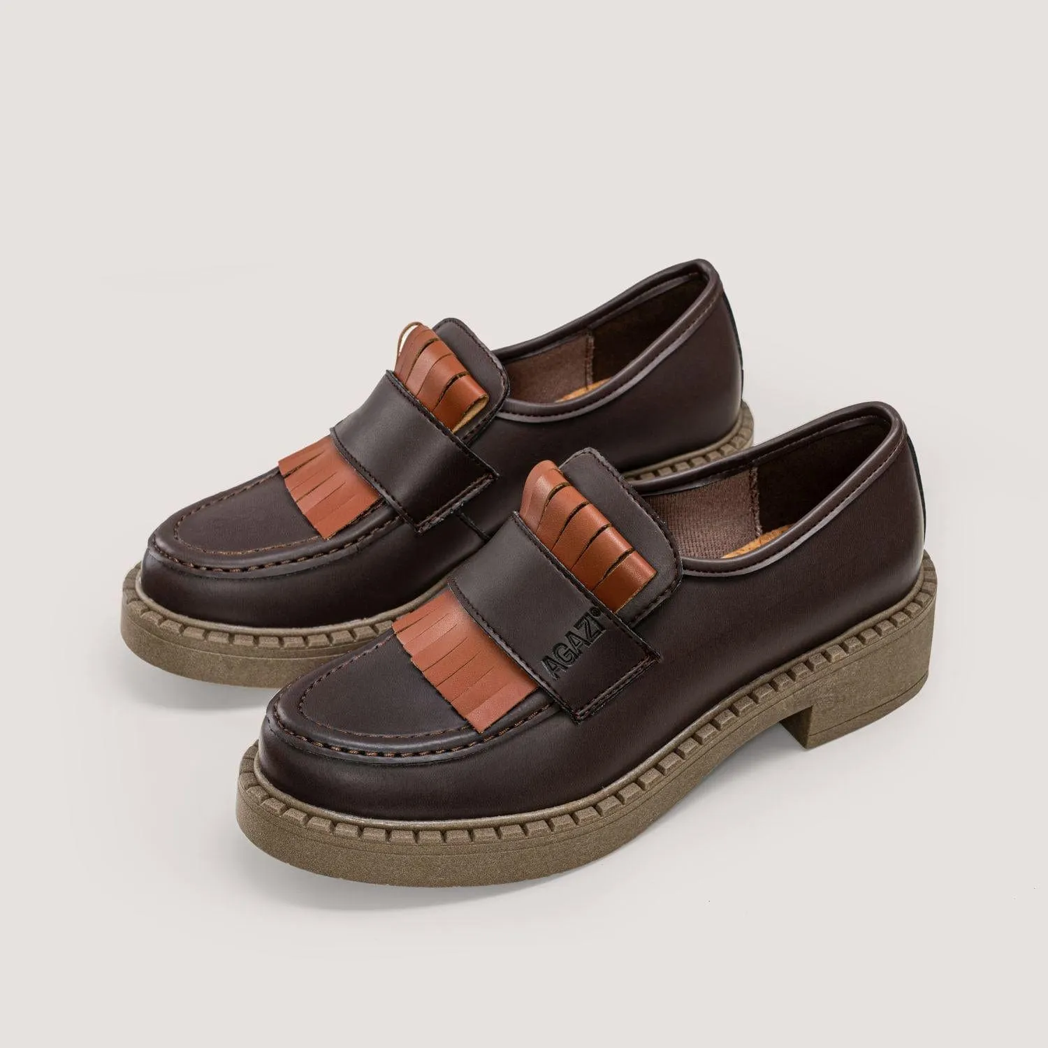 Diane Women's 3 en 1 Loafers Végans en Cuir Pomme | Semelle Chocolat & Noir
