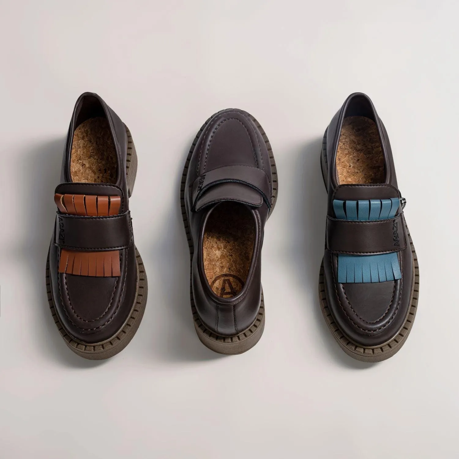 Diane Women's 3 en 1 Loafers Végans en Cuir Pomme | Semelle Chocolat & Noir