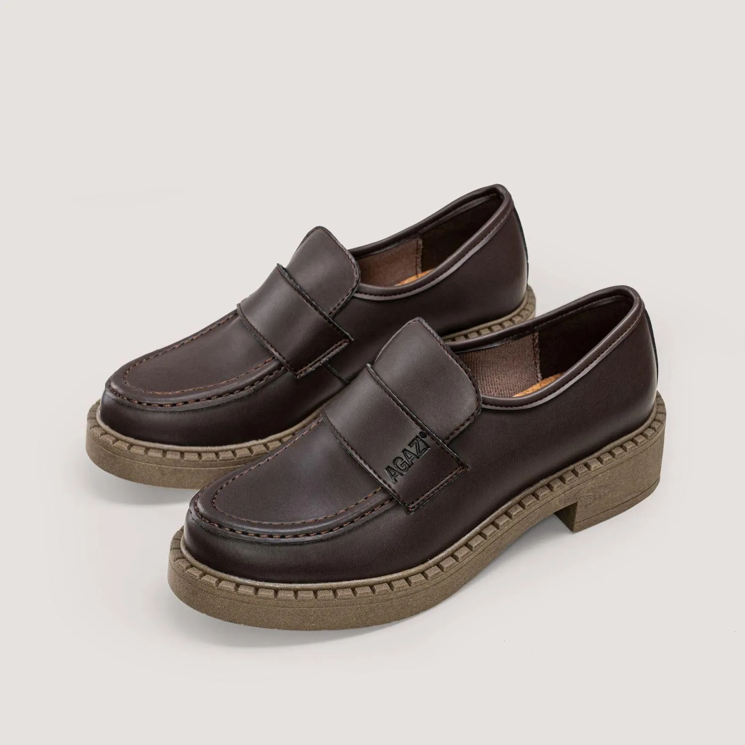 Diane Women's 3 en 1 Loafers Végans en Cuir Pomme | Semelle Chocolat & Noir