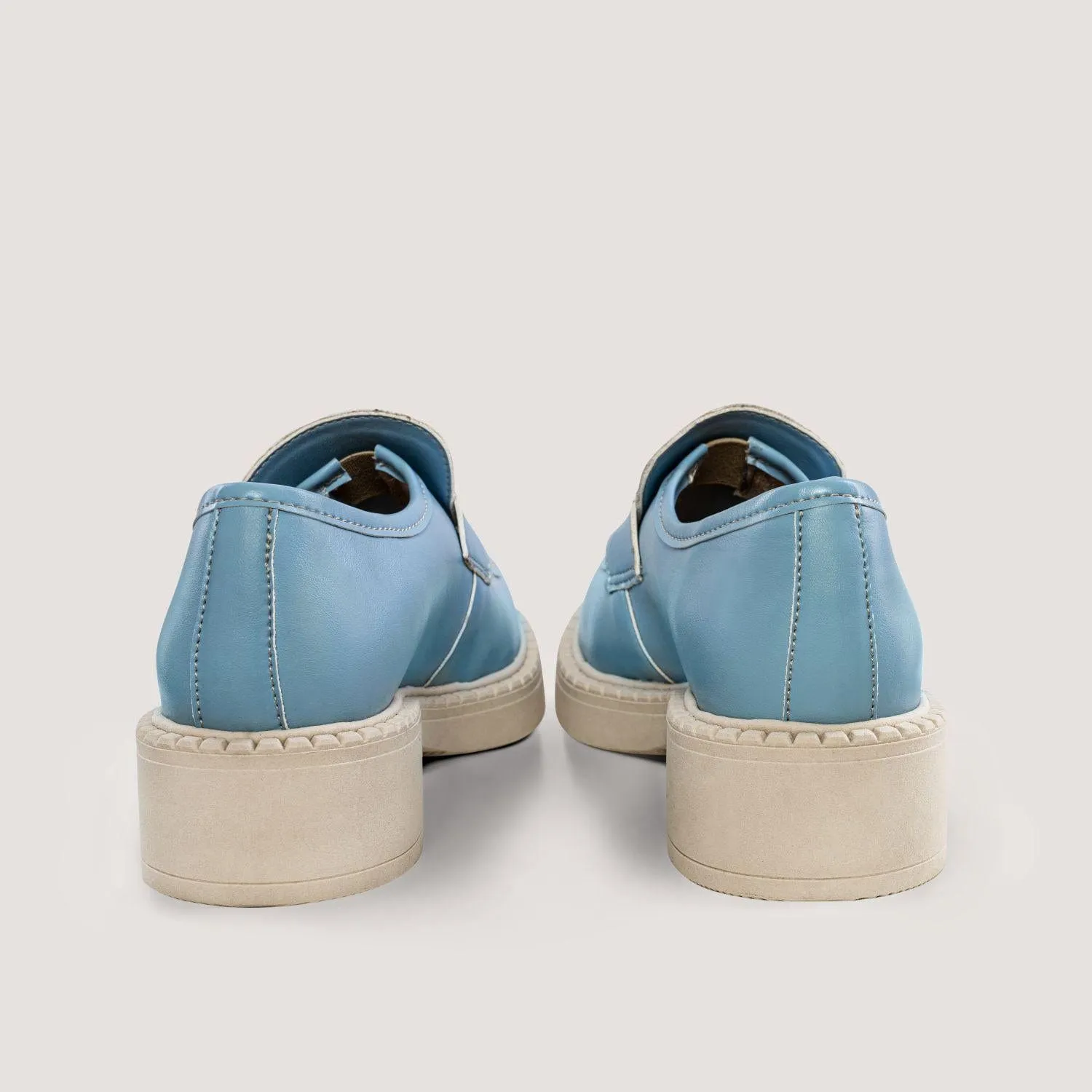 Diane Women's 3 en 1 Pomme Cuir Végan Mocassins | Bleu Ciel