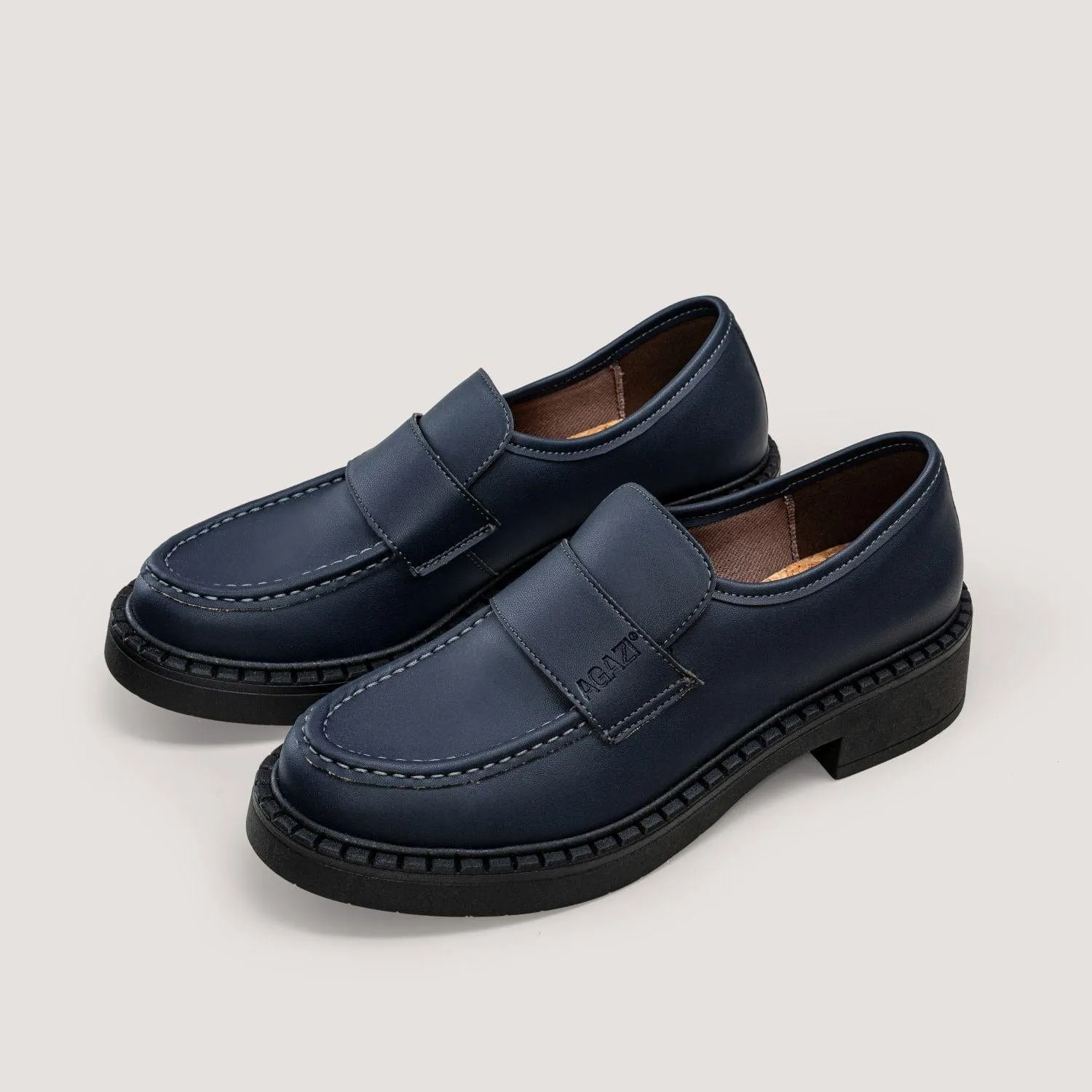 Diane Femmes 3 en 1 Loafers Végétaliens en Simili Cuir de Maïs | Bleu Marine