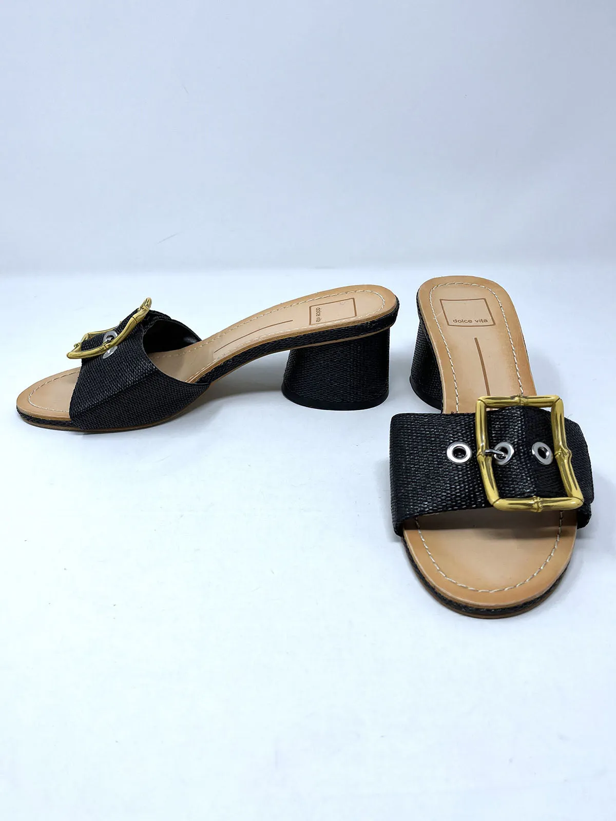 Dolce Vita Taille 9 Sandales Tressées Noir & Marron NWOB