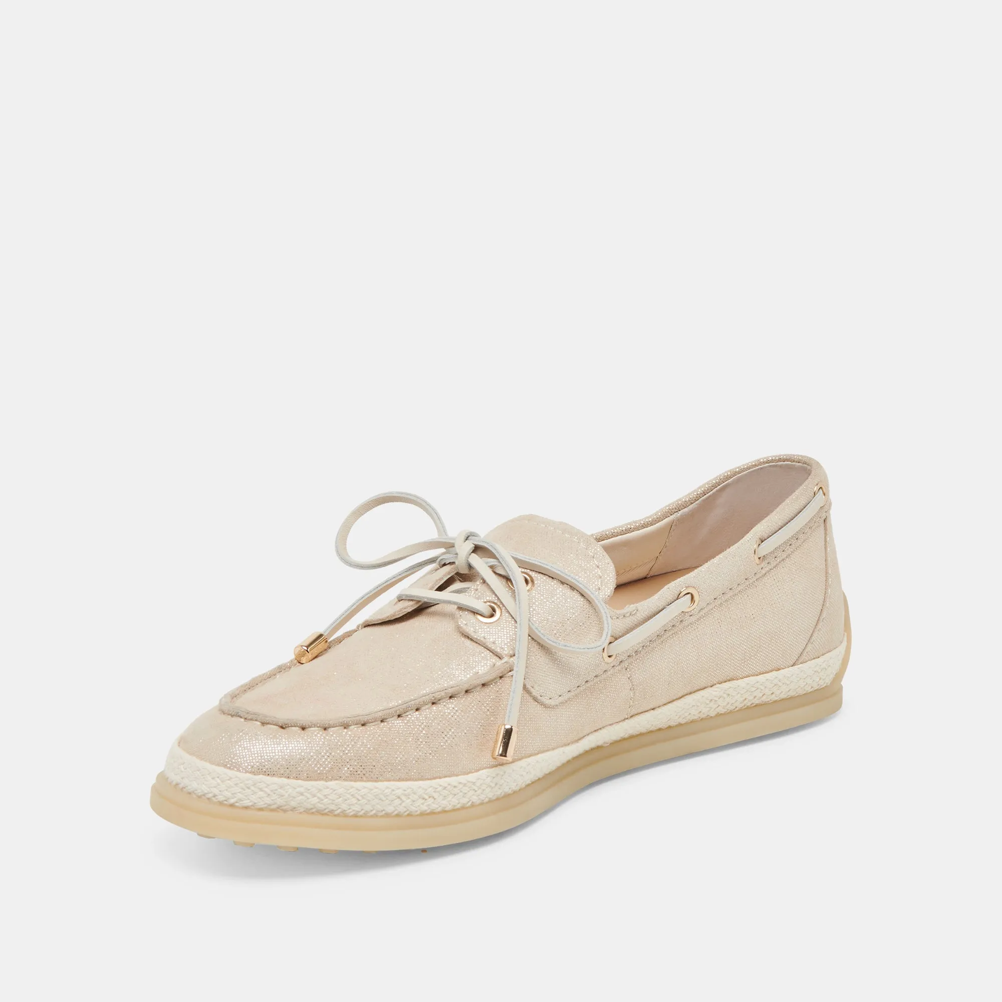 DORIS LOAFERS TAUPE MÉTALLIQUE TISSÉ