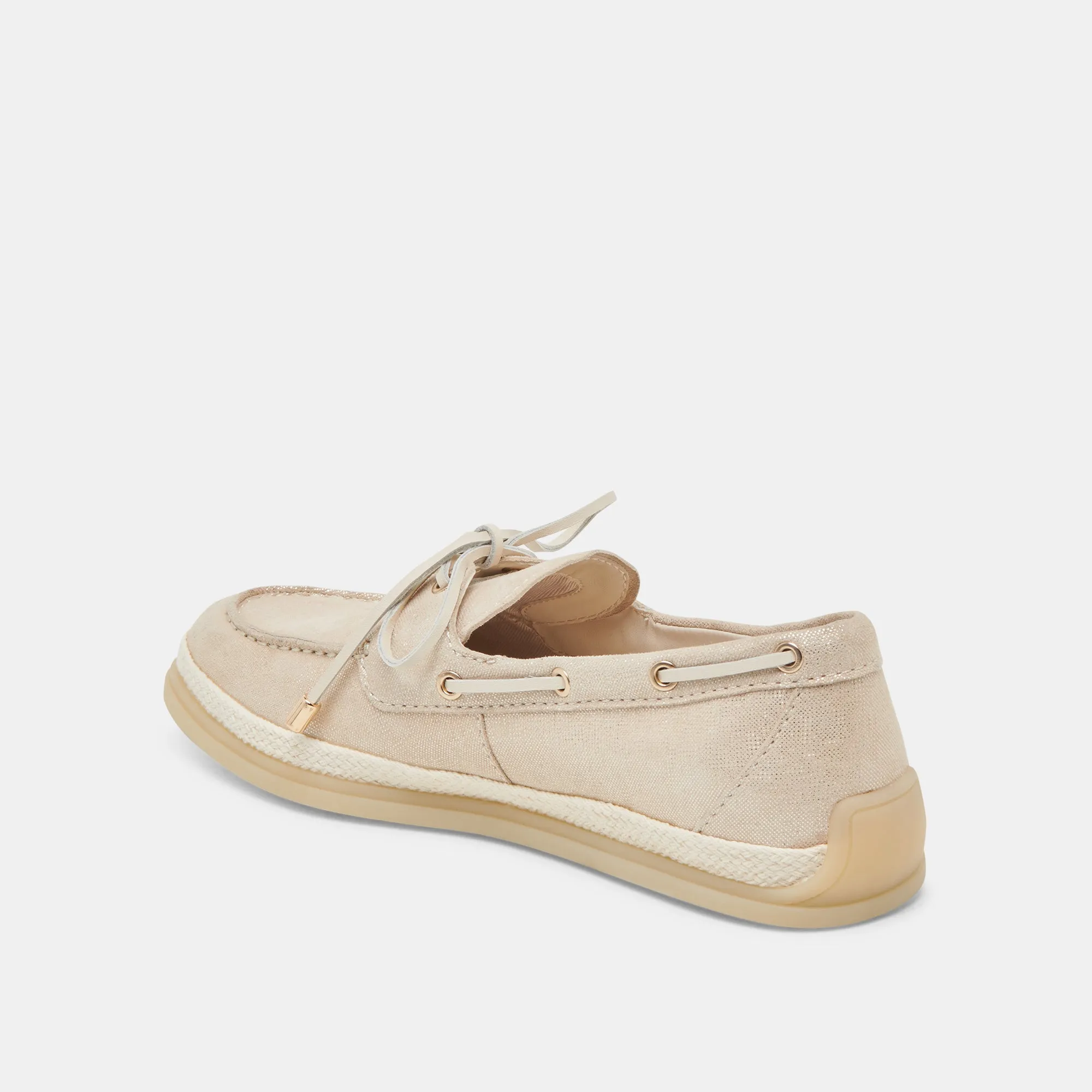 DORIS LOAFERS TAUPE MÉTALLIQUE TISSÉ