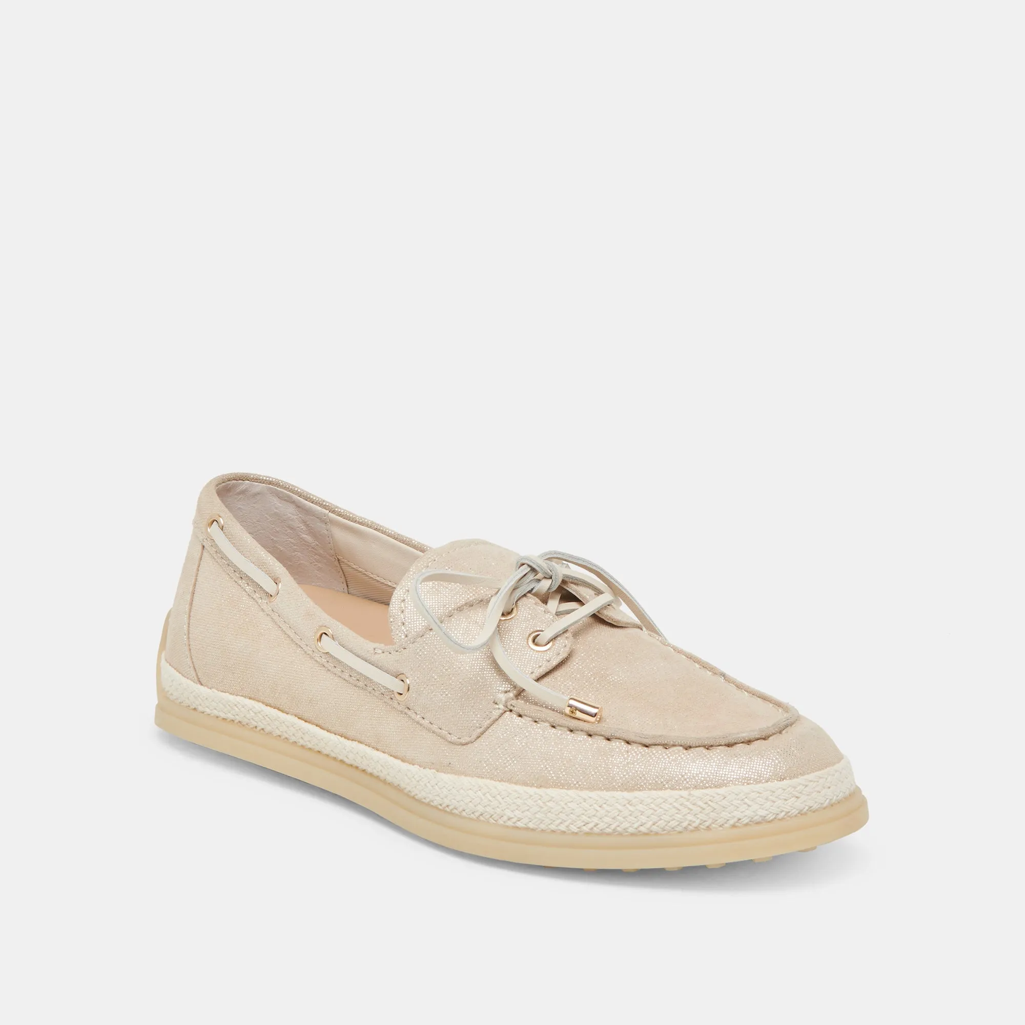DORIS LOAFERS TAUPE MÉTALLIQUE TISSÉ