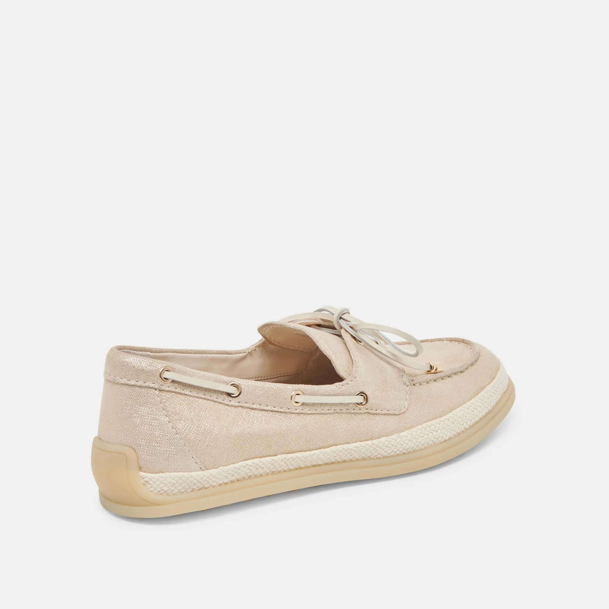 DORIS LOAFERS TAUPE MÉTALLIQUE TISSÉ