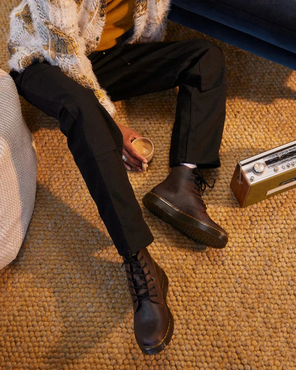 Bottes Dr Martens Thurston Chukka Crazy Horse en marron foncé