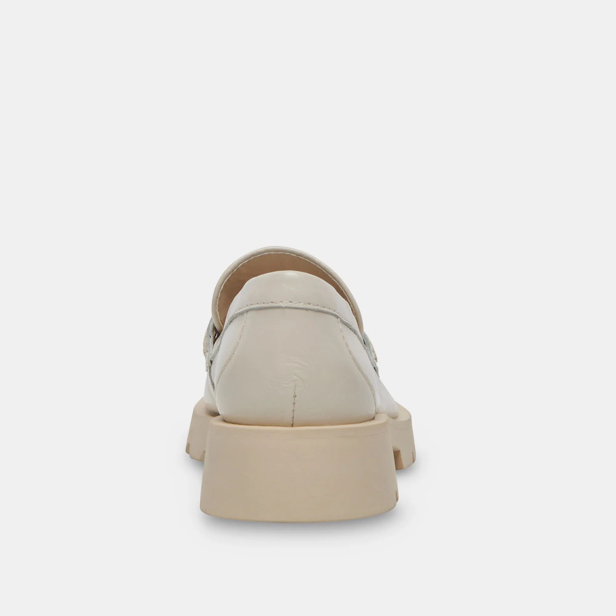 ELIAS FLATS OFF WHITE PATENT FROISSÉ