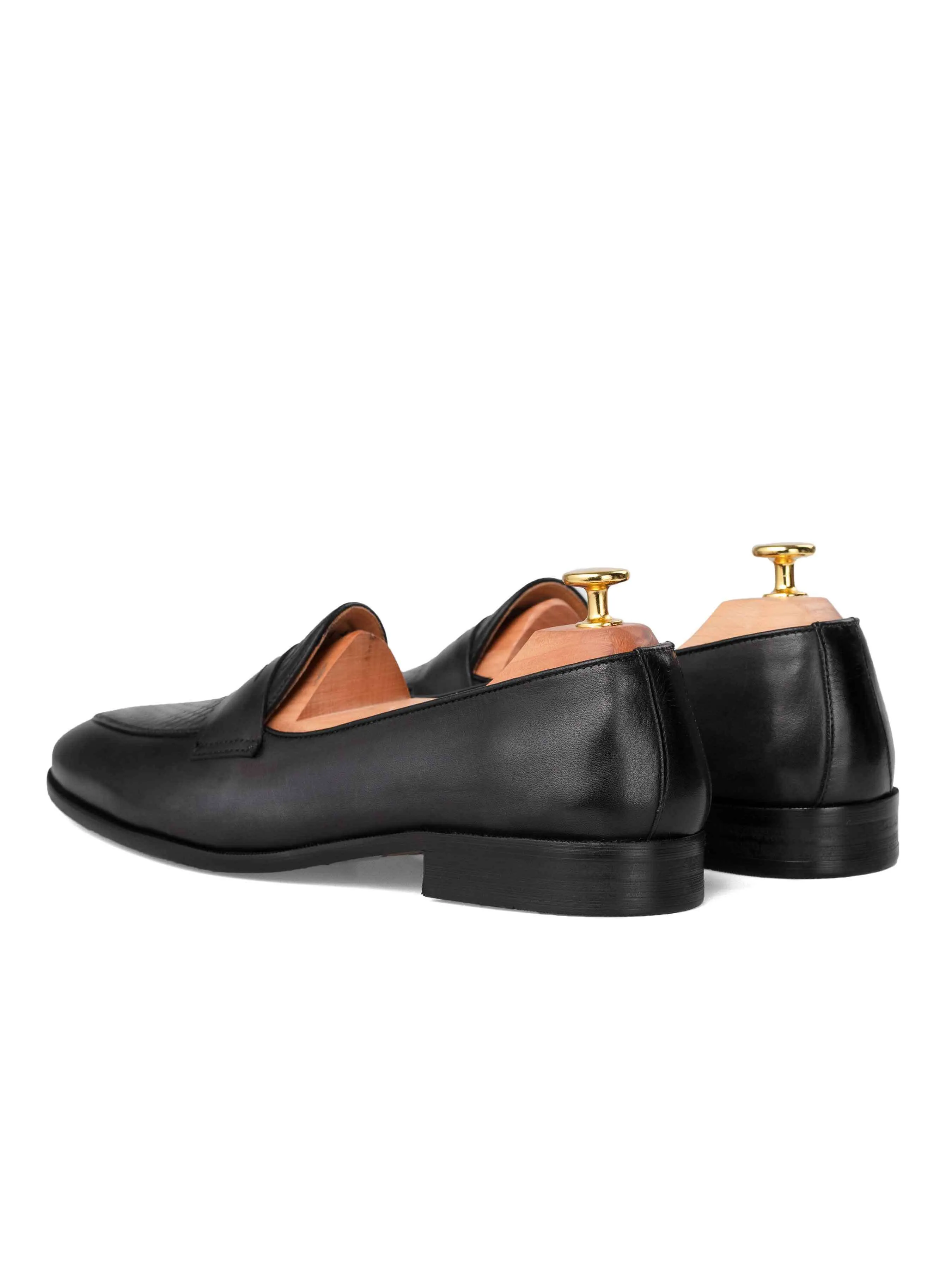 Enzo Belgian Loafer - Noir Uni