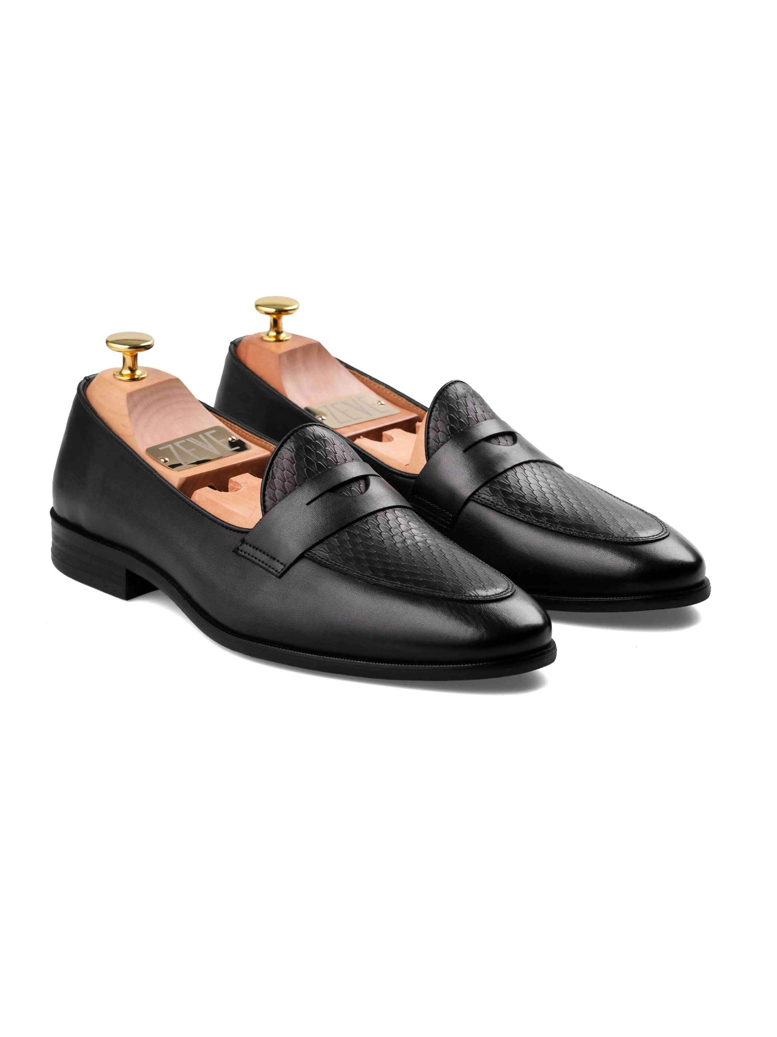 Enzo Belgian Loafer - Noir Uni