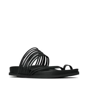 Sandale Carmella à boucle d'orteil pour femmes EOS en noir
