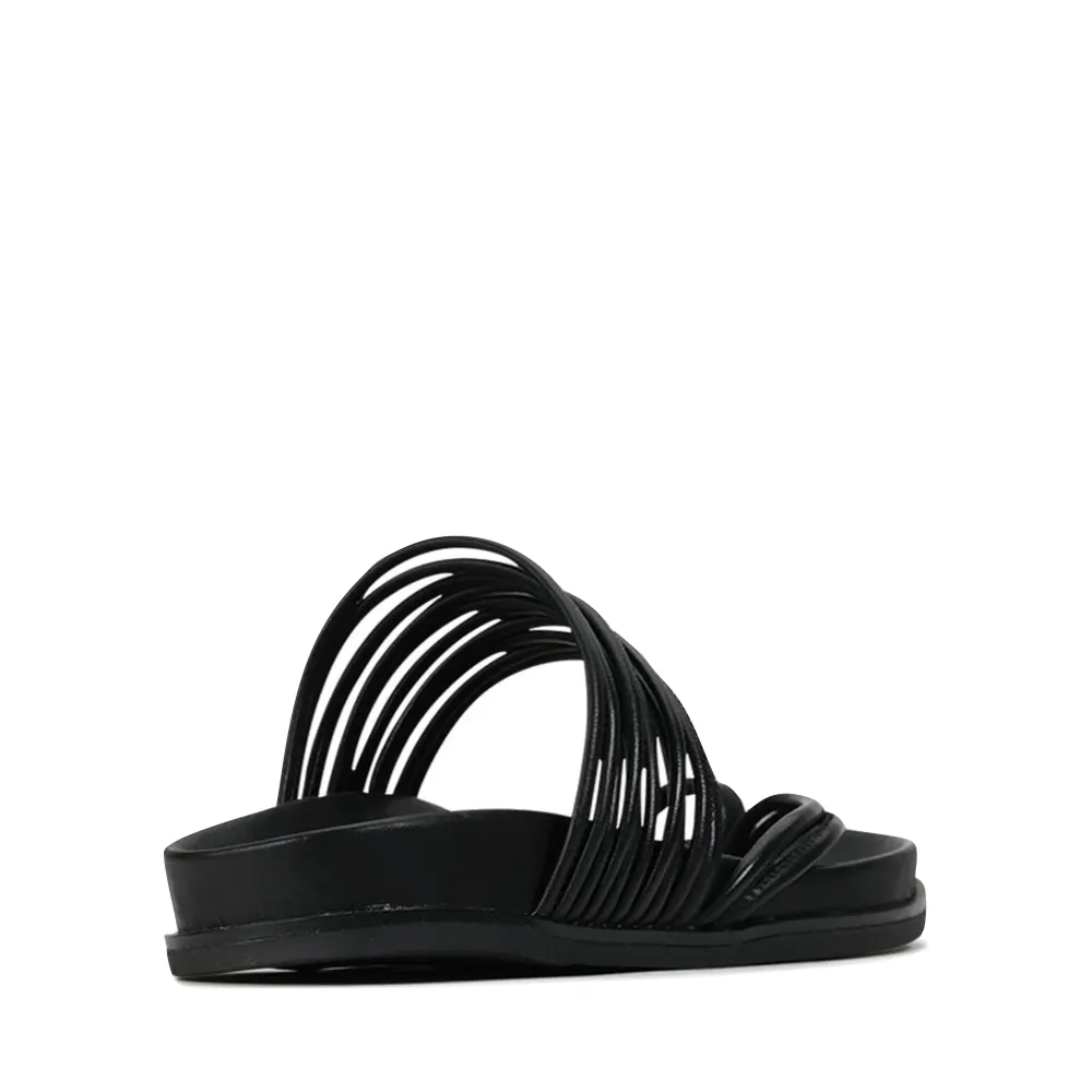 Sandale Carmella à boucle d'orteil pour femmes EOS en noir