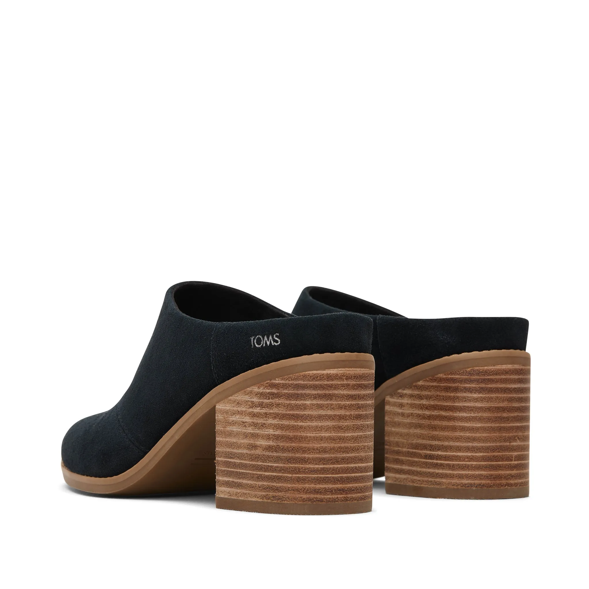 Mule en daim noir Evelyn