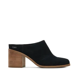 Mule en daim noir Evelyn