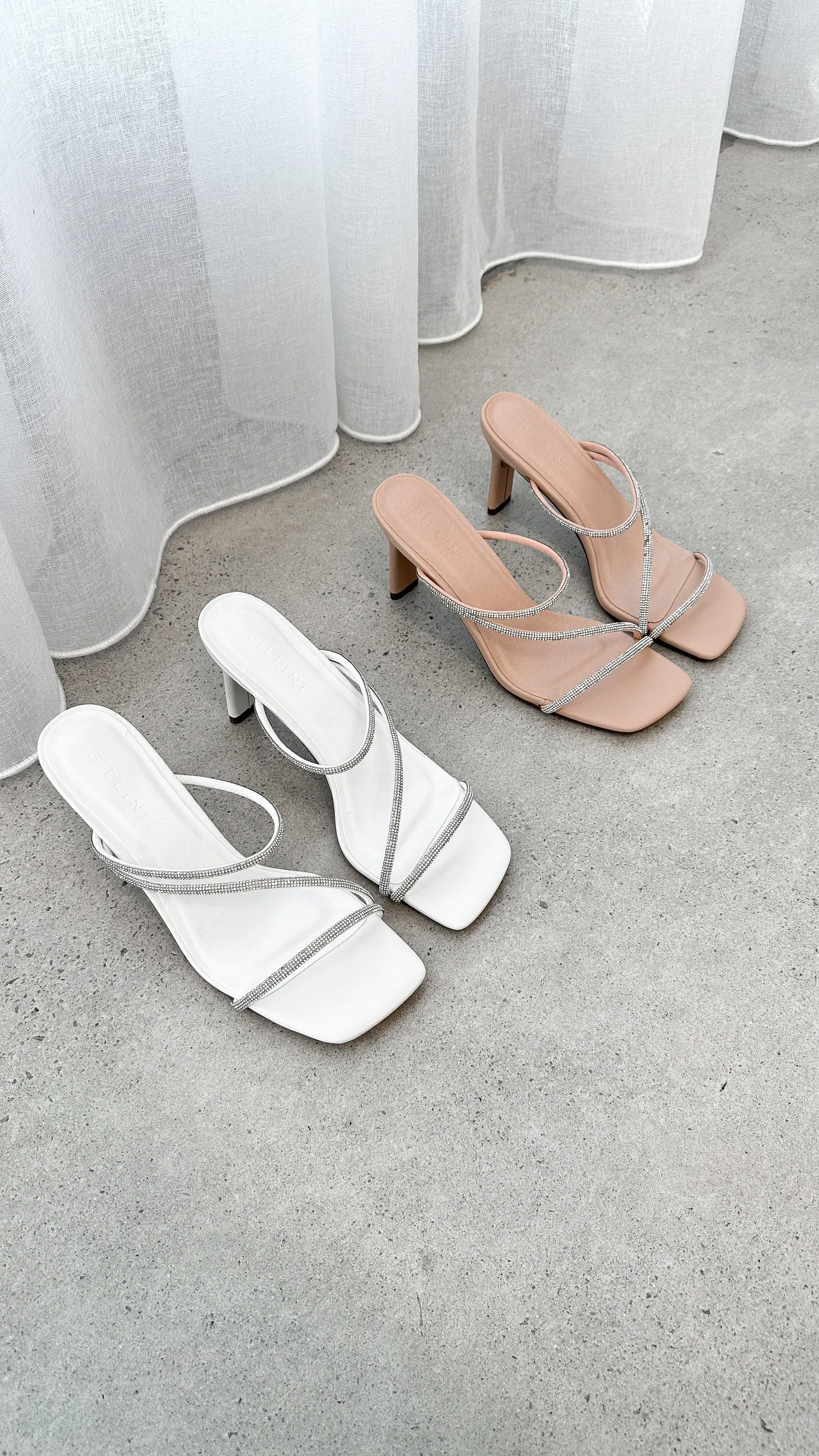 Femi Heel - Nude Diamanté