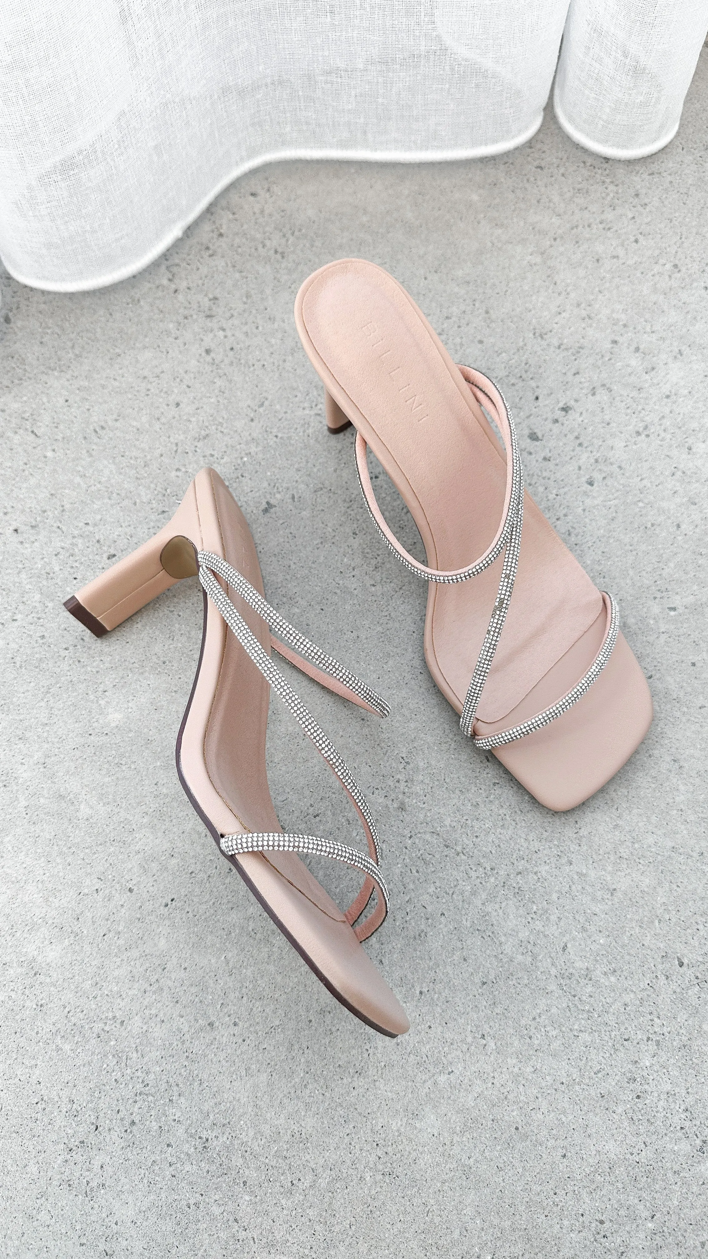 Femi Heel - Nude Diamanté