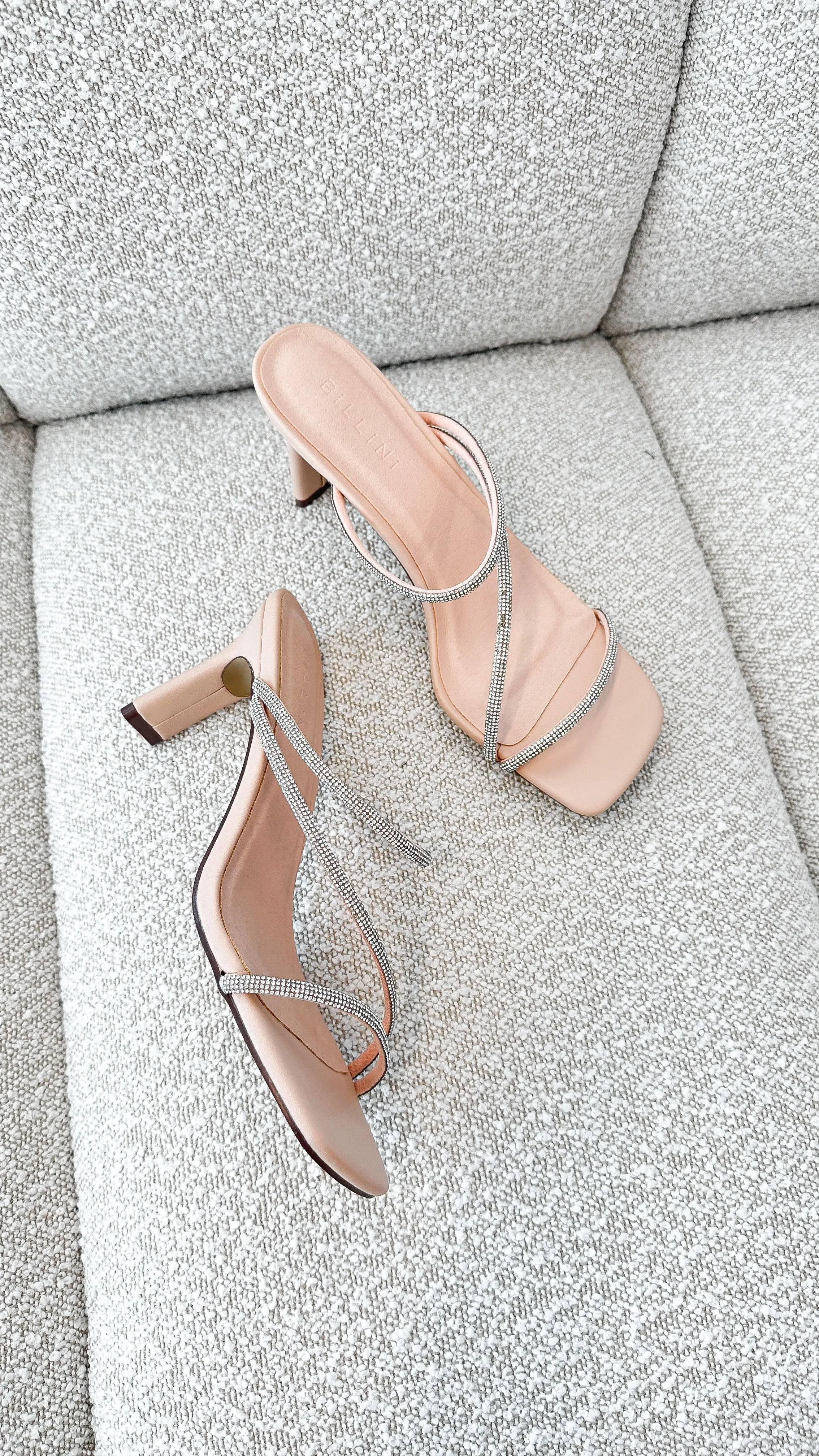 Femi Heel - Nude Diamanté