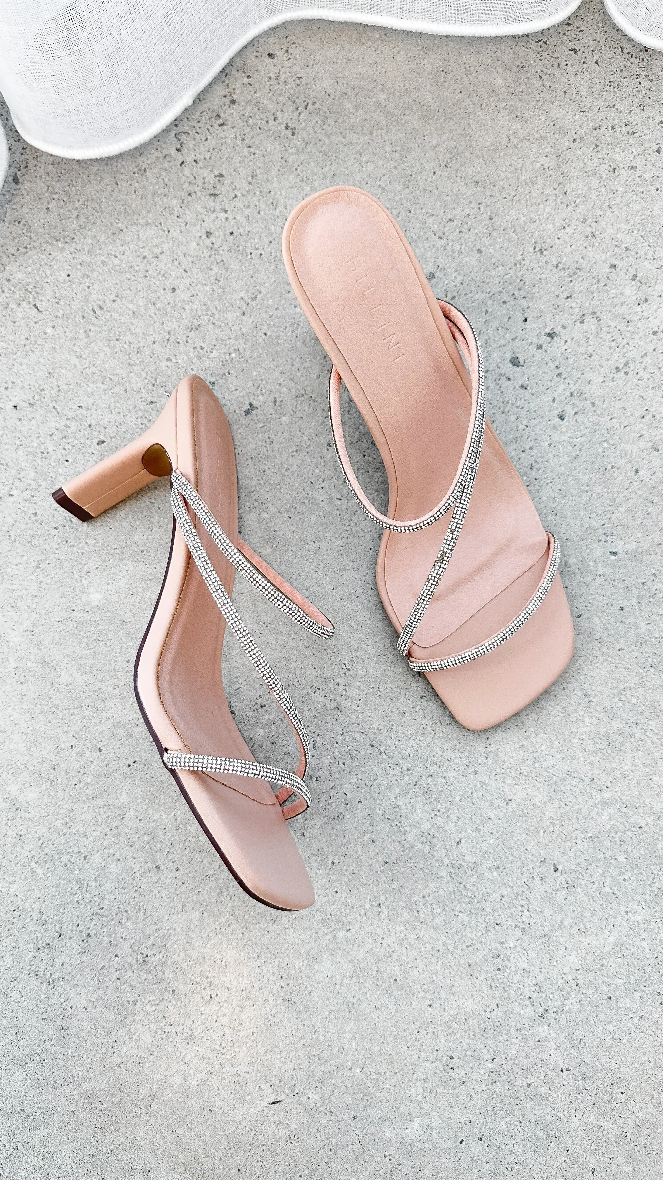 Femi Heel - Nude Diamanté