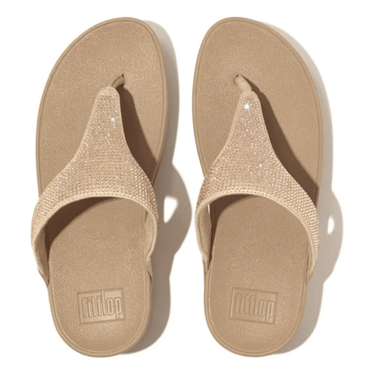 FitFlop Femme Lulu Crystal À Bout Ouvert Beige Latte