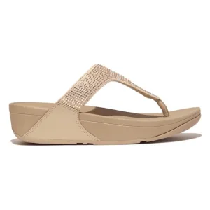 FitFlop Femme Lulu Crystal À Bout Ouvert Beige Latte