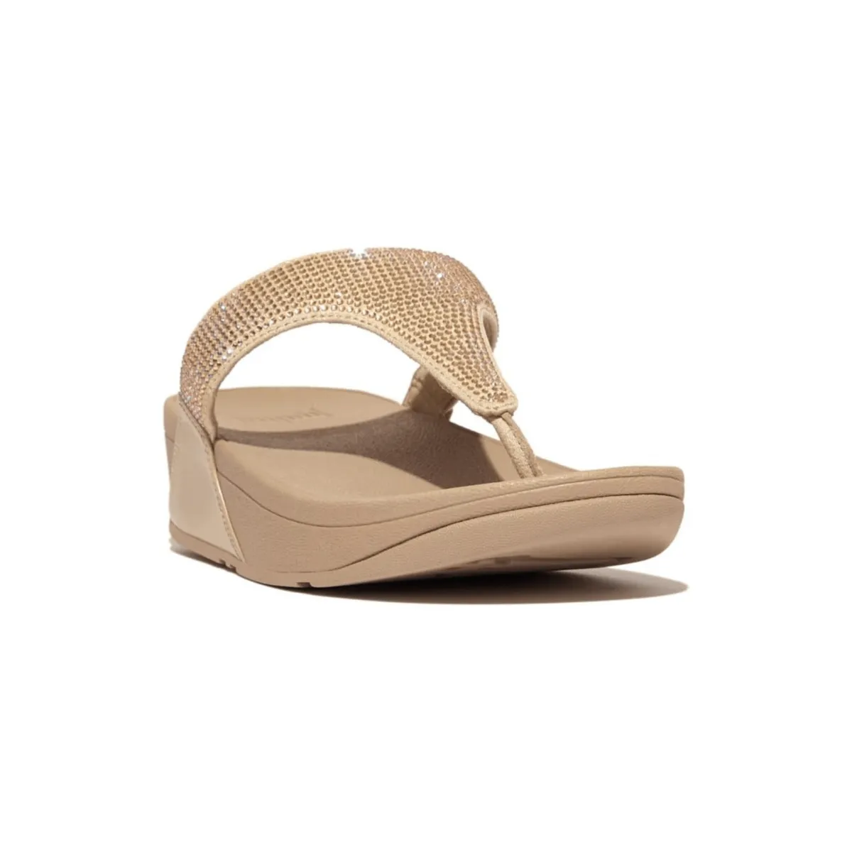 FitFlop Femme Lulu Crystal À Bout Ouvert Beige Latte