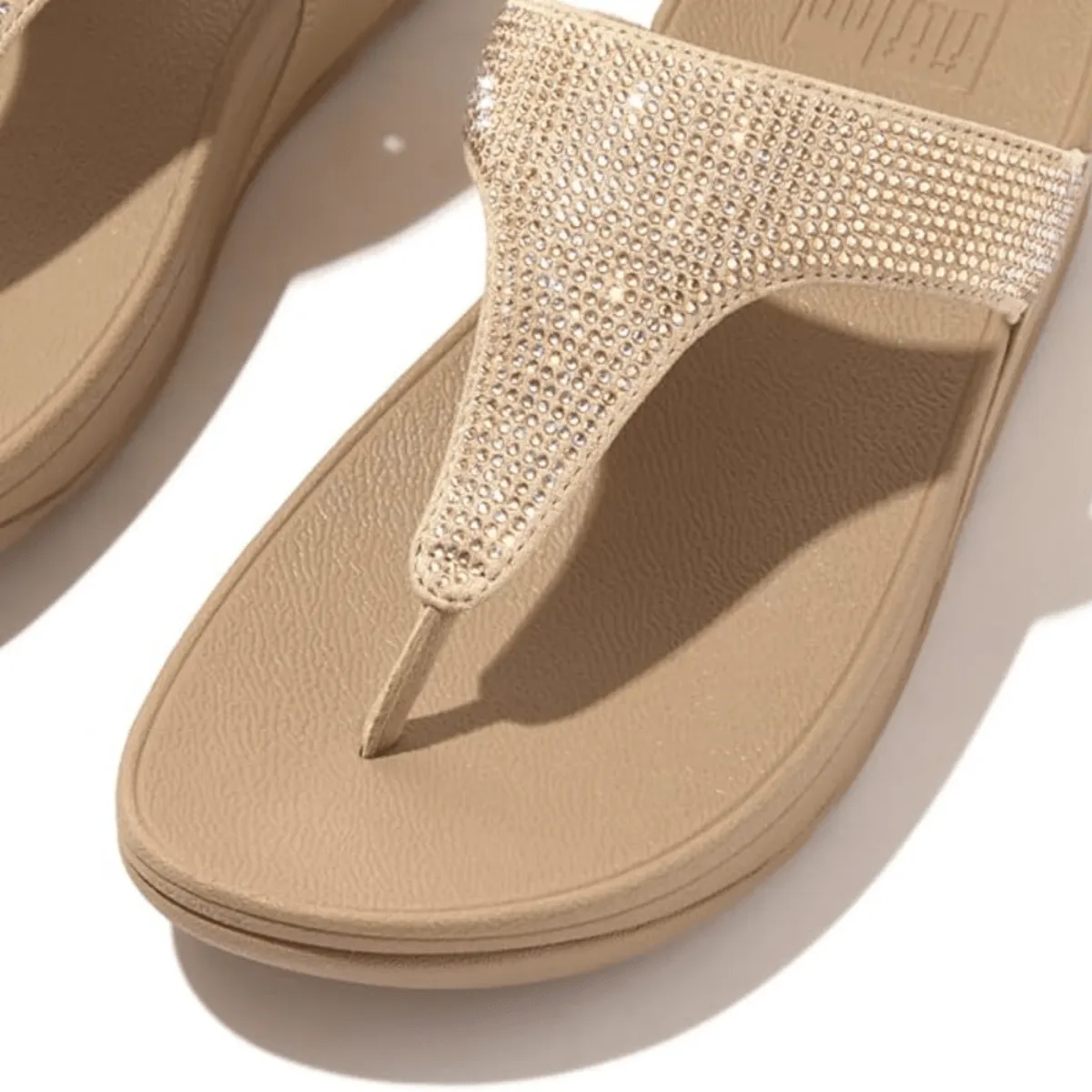 FitFlop Femme Lulu Crystal À Bout Ouvert Beige Latte