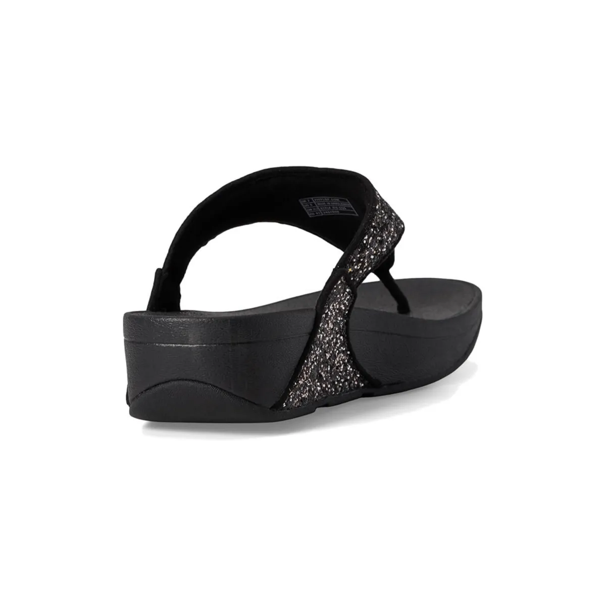 FitFlop Femmes Lulu Pailleté à Bout Ouvert Noir Multicolore