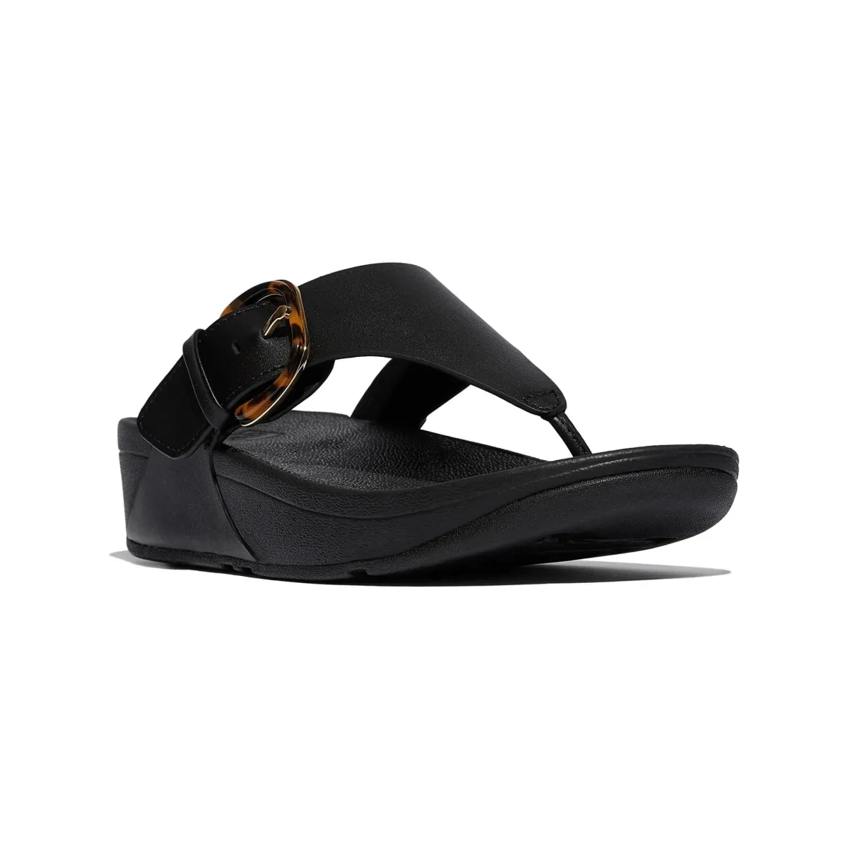 FitFlop Femmes Lulu Bride à l'orteil Boucle Noir/Tortue
