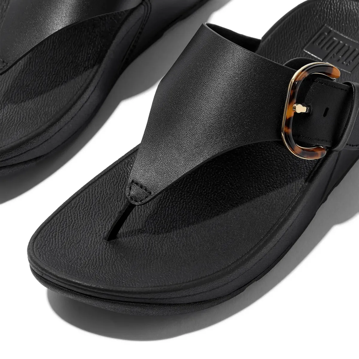 FitFlop Femmes Lulu Bride à l'orteil Boucle Noir/Tortue