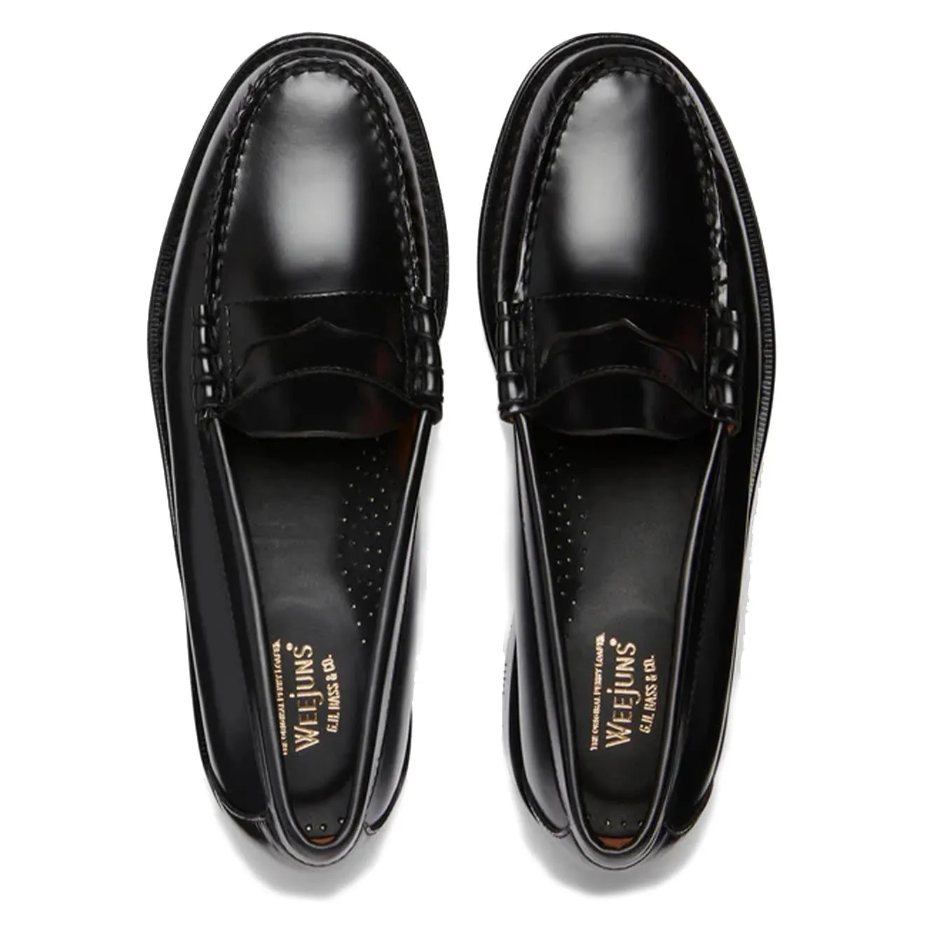G.H.Bass Weejuns Larson Mocassins à Penny en Cuir Noir