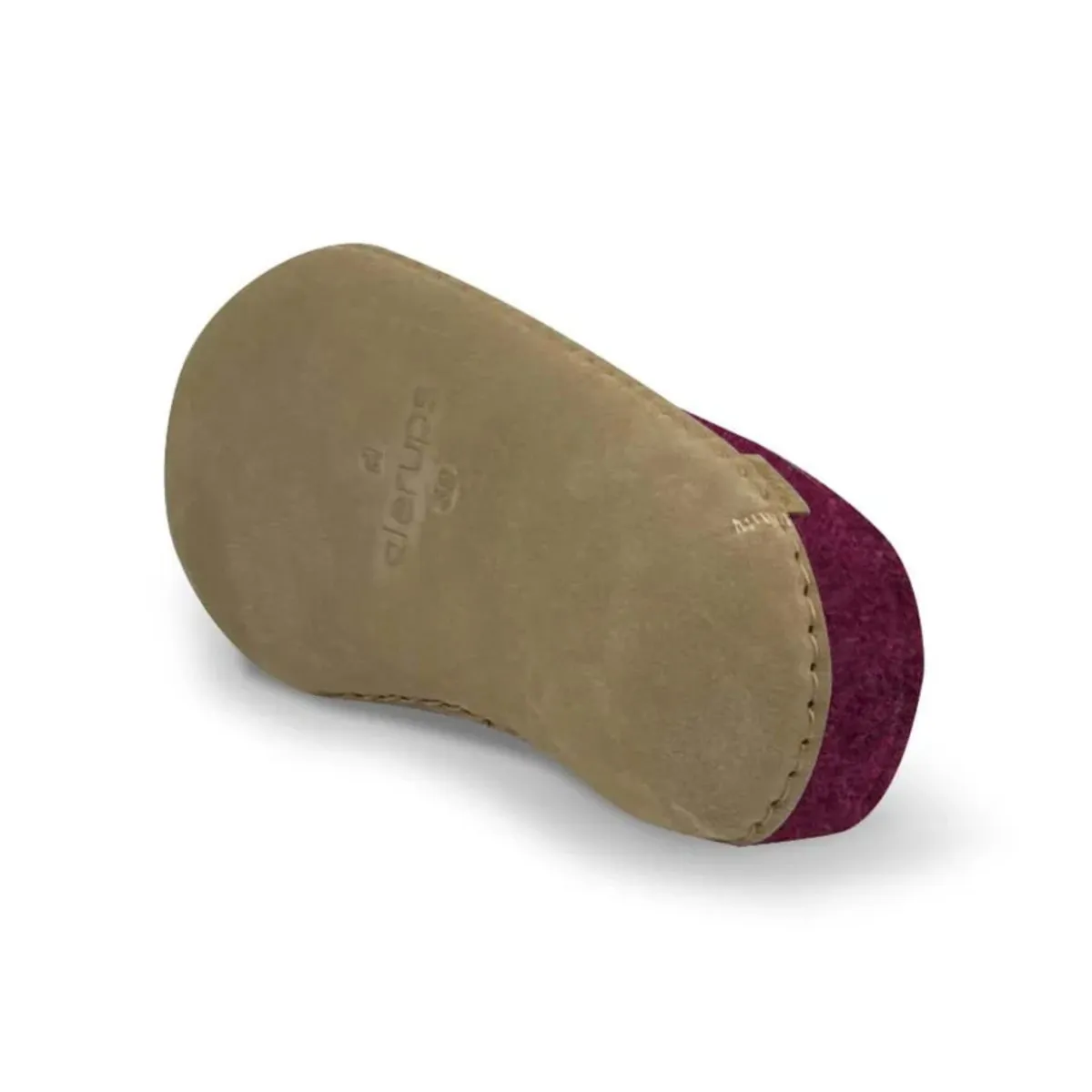 Chausson Modèle B pour Femme Glerups avec Semelle en Cuir Cranberry