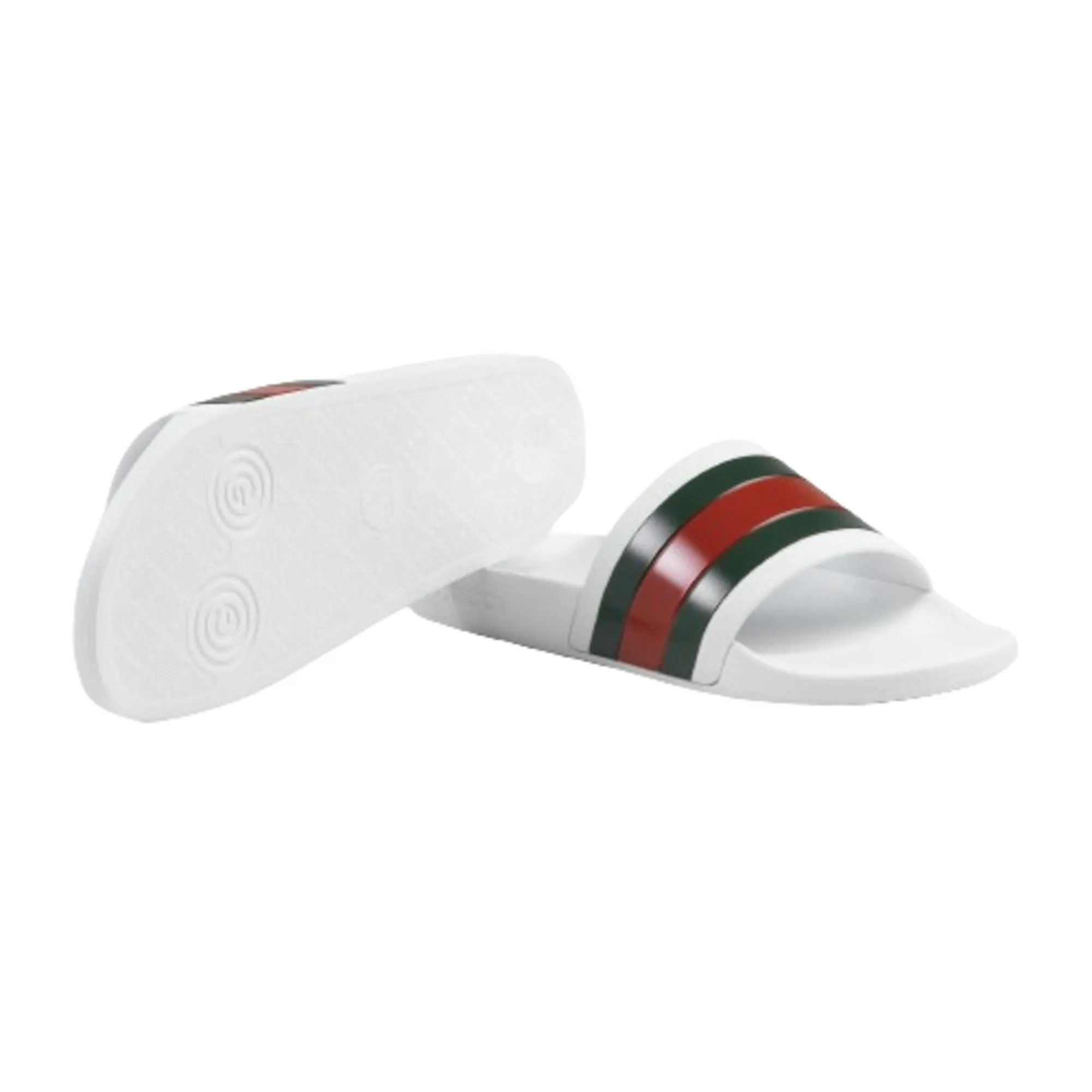 Sandales slides en caoutchouc Web pour hommes Gucci Chaussures Hey Dude