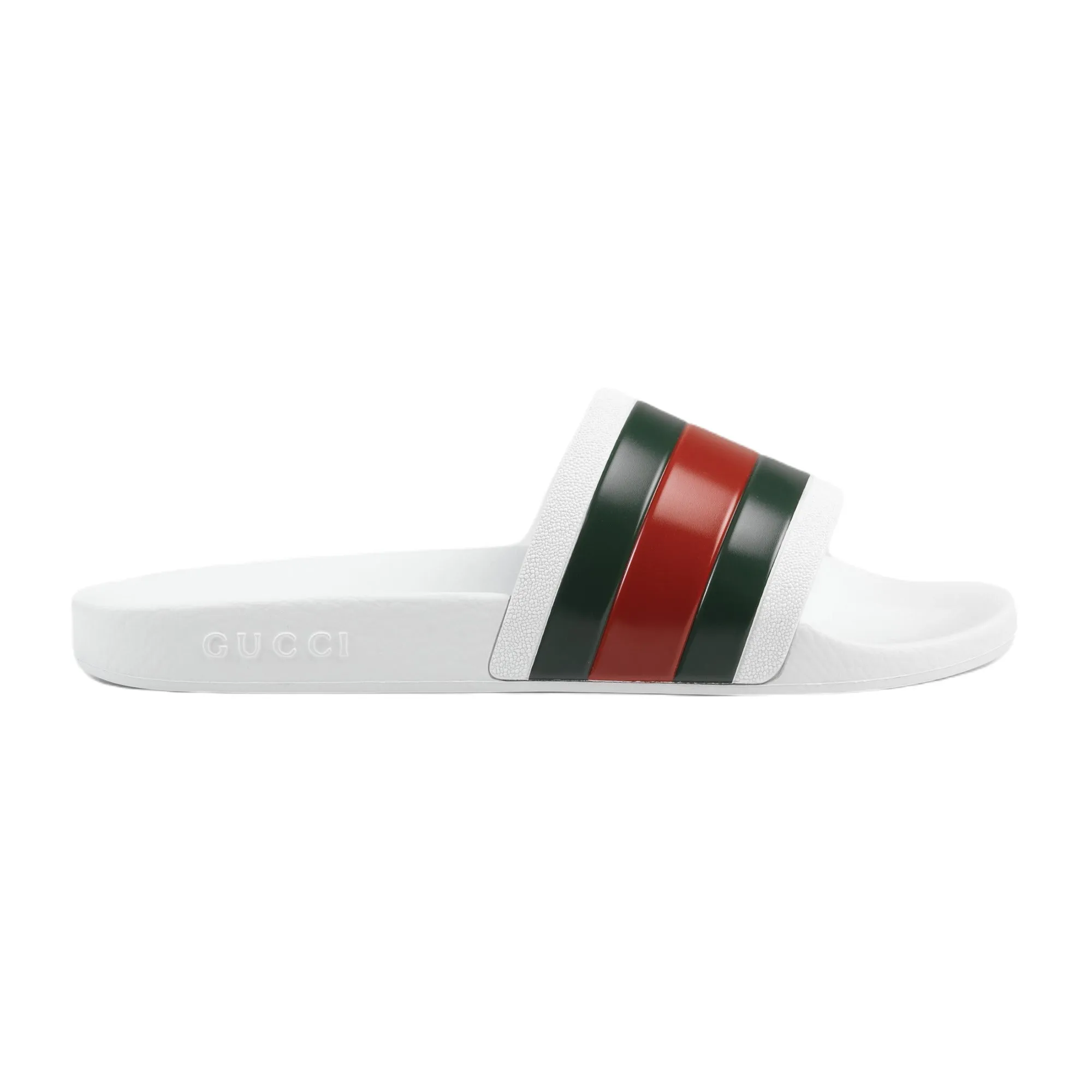 Sandales slides en caoutchouc Web pour hommes Gucci Chaussures Hey Dude