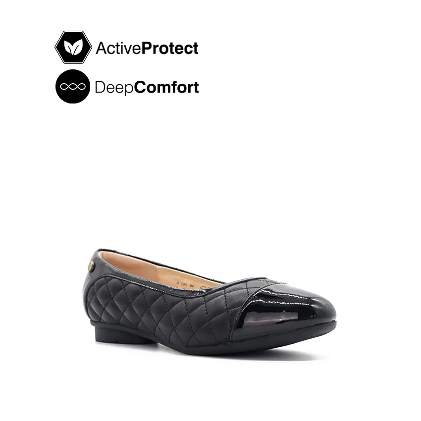 Chaussures Femme Gwin Toe Cap - Cuir Noir