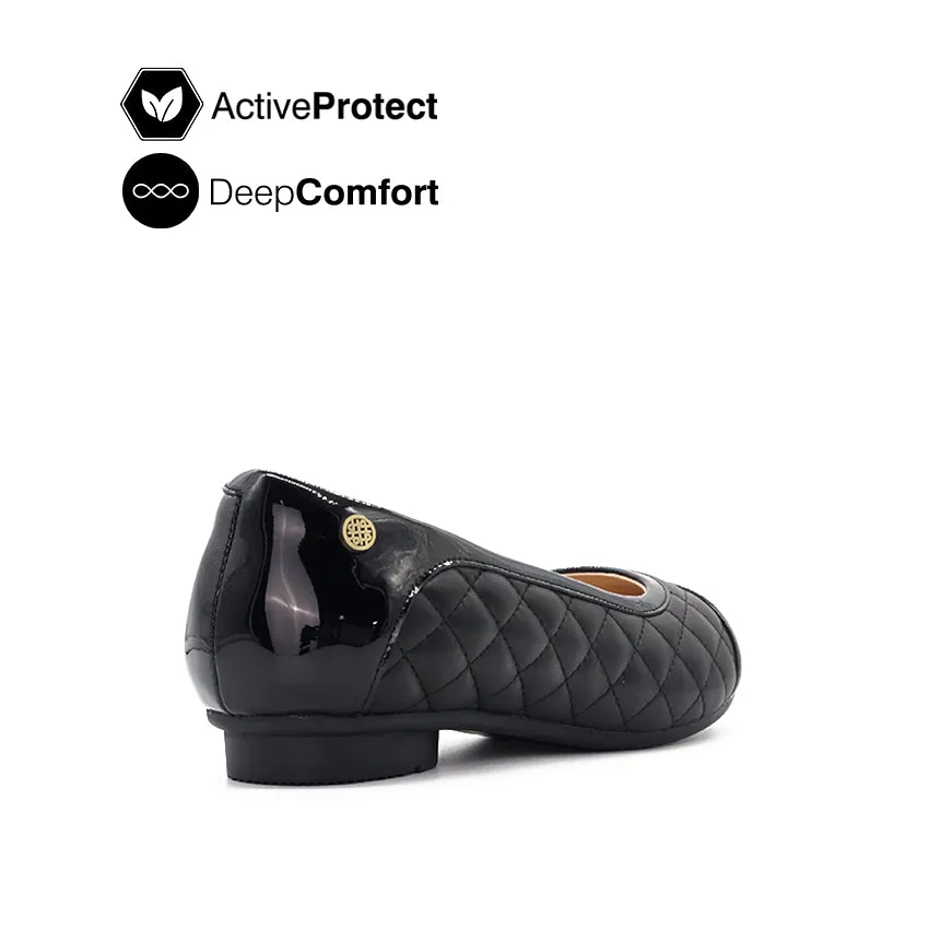 Chaussures Femme Gwin Toe Cap - Cuir Noir