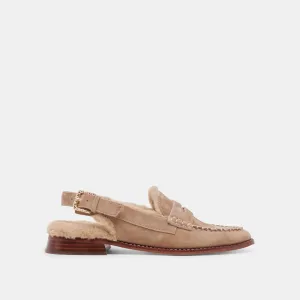 Mocassins HARDI PLUSH en daim couleur champignon