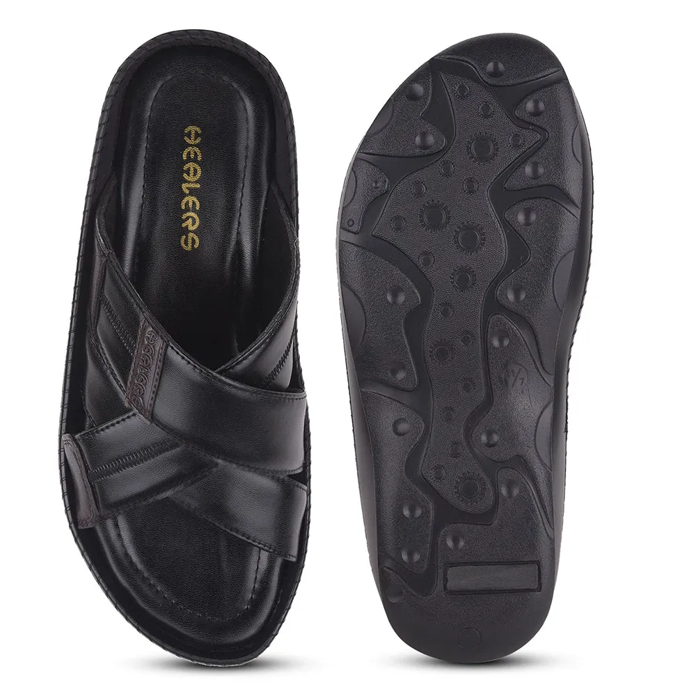 Pantoufles Décontractées Noires Healers Pour Hommes STARC-2E Par Liberty