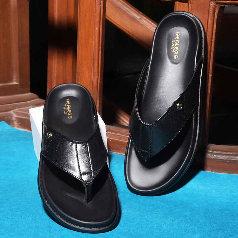 Chaussons Décontractés Noirs Healers Pour Hommes LEEKS-1 Par Liberty