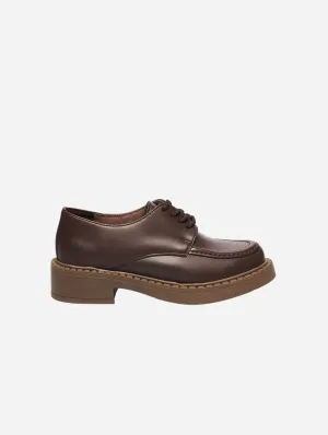 Mocassins Végans en Cuir Pomme pour Femmes Helen | Chocolat