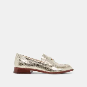 MOCASSINS LARGES À TALON PLAT COIN PLATINE