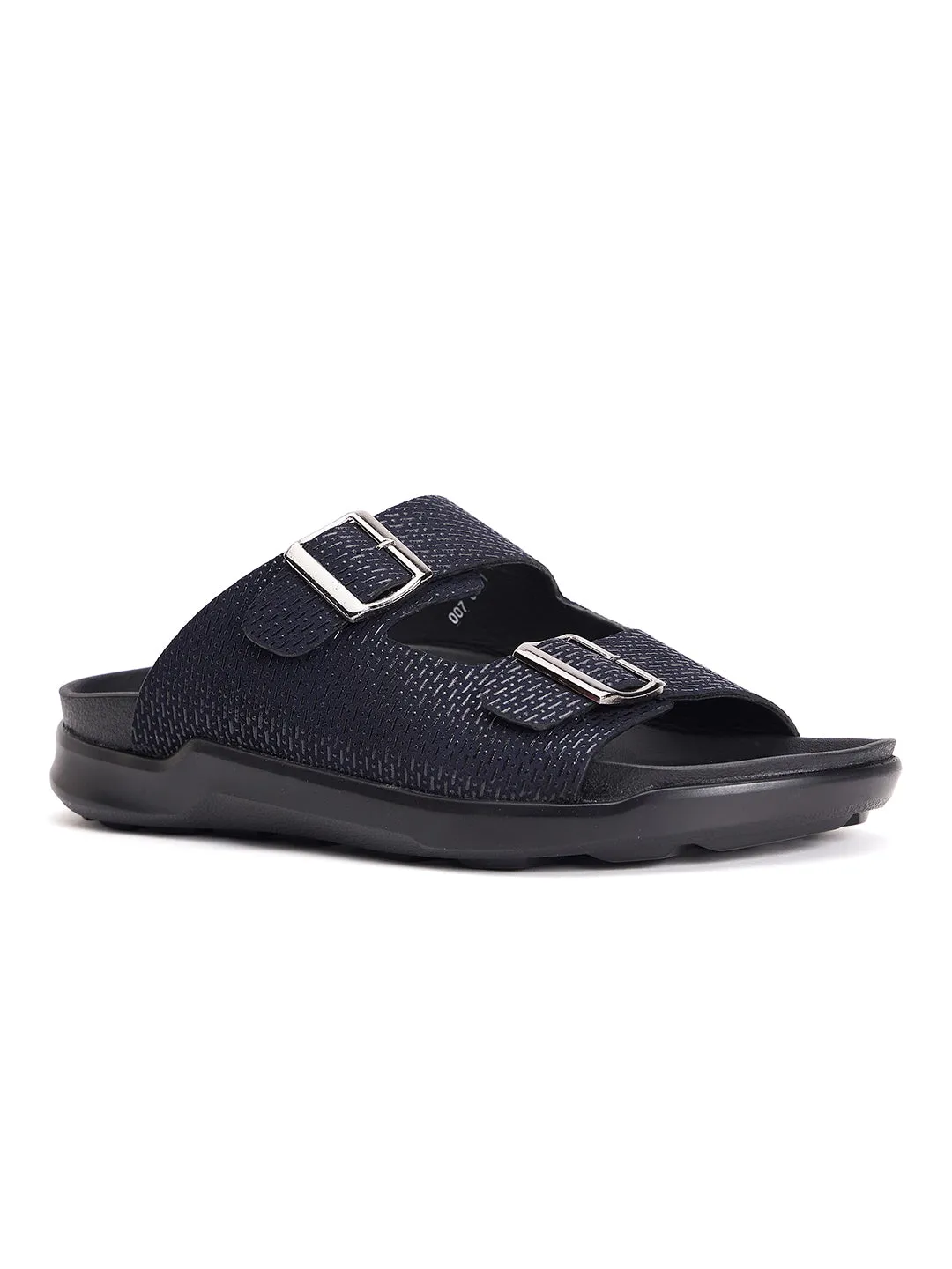 Mules ouvertes en cuir noir pour hommes Hitz