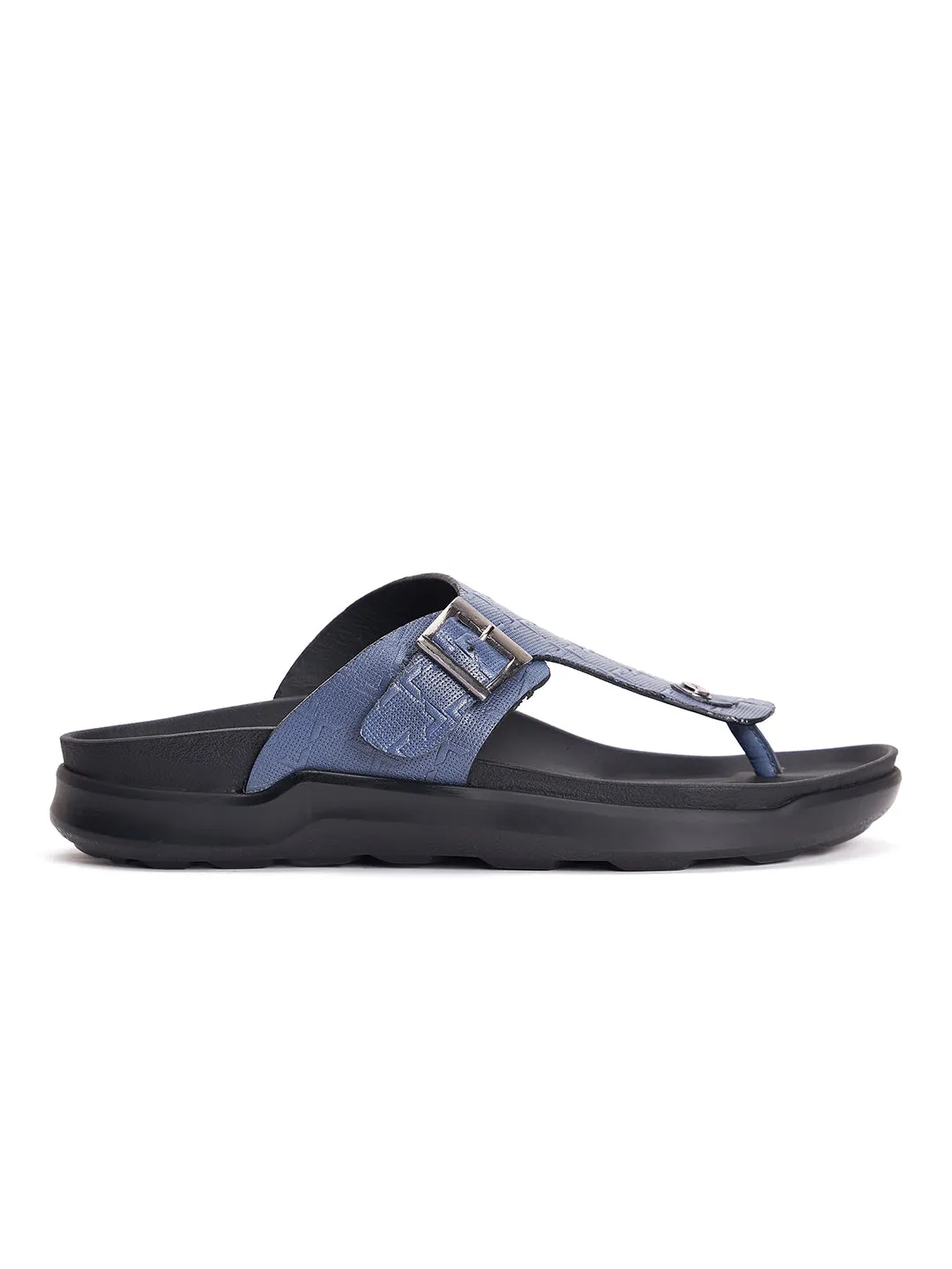 Mules en cuir bleu pour hommes Hitz