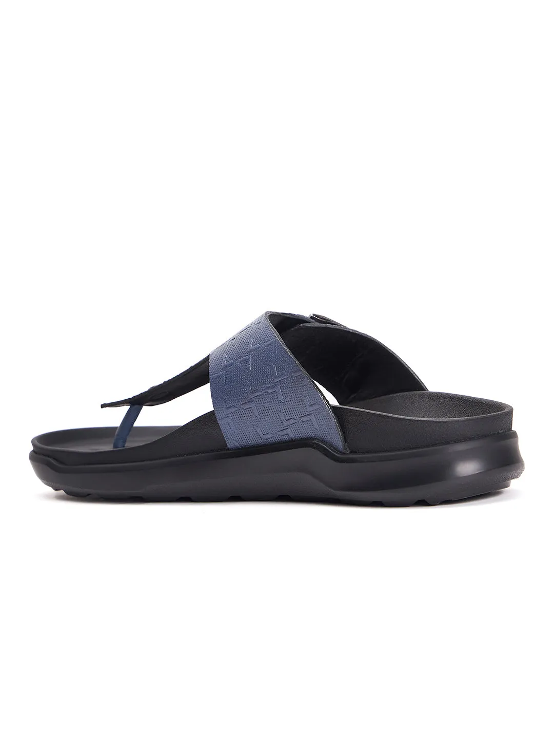 Mules en cuir bleu pour hommes Hitz
