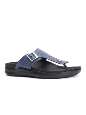 Mules en cuir bleu pour hommes Hitz