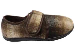 Homyped Chaussures Hommes Ando à Lanière Réglable Pantoufles Extra Extra Larges