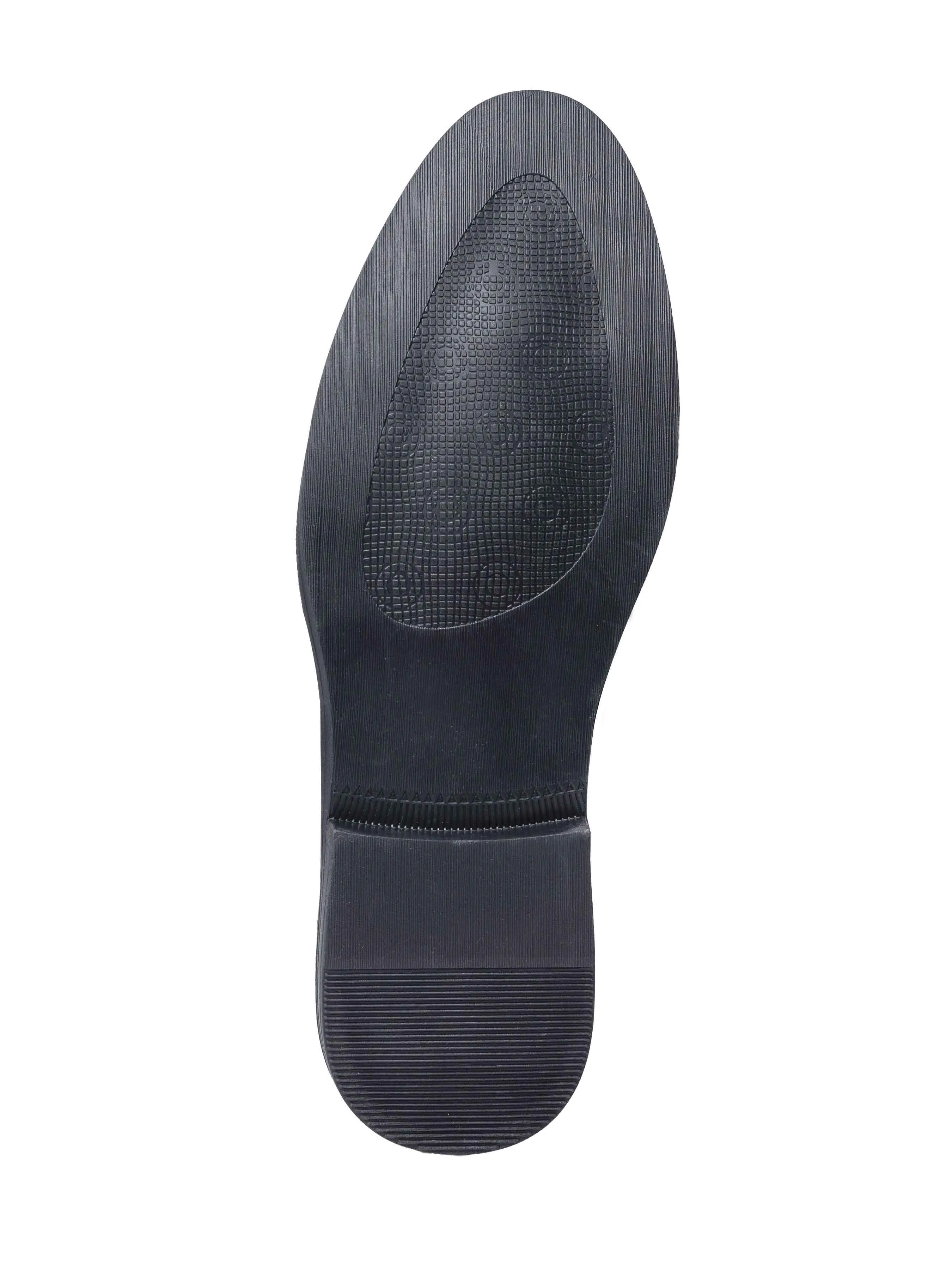Mocassin à boucle Horsebit - Cuir noir uni (semelle flexible)